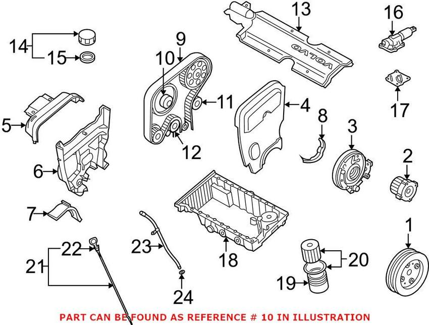 Volvo Engine Timing Camshaft Gear 3531523 - Genuine Volvo